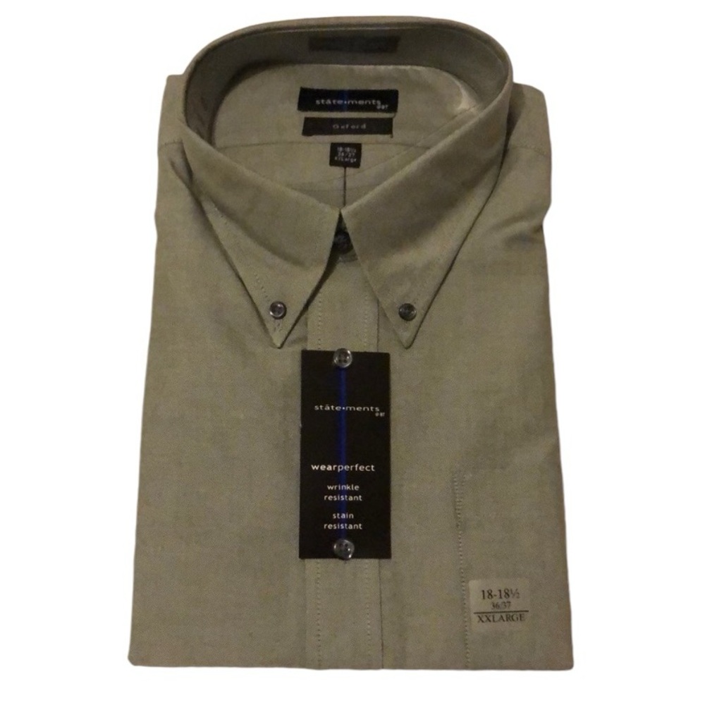 Statements NWT Sage Green Men’s Oxford XXL (18-18.5 Neck. 36/37)